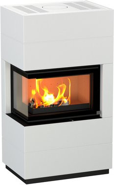 THERMIA Kaminbausatz Integra Plus Line, weiß, links, 8 kW - Bild 1