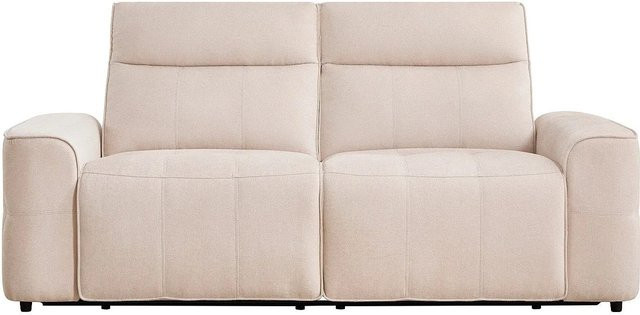 Vente-unique Relaxsofa Scamoco in Beige mit Chenillestoff und elektrischer Motorfunktion, Breite: 210 cm - Bild 1