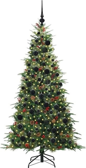 vidaXL Künstlicher Weihnachtsbaum Grün, 180 cm Höhe, Klappbar aus PE und PVC - Bild 1