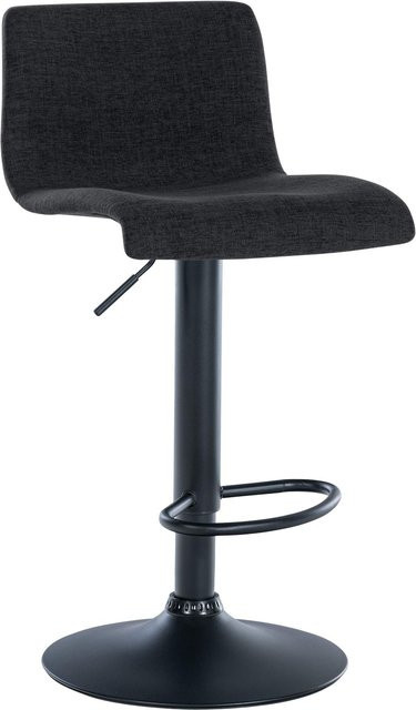 CLP Barhocker Branford Modern Höhenverstellbar mit Lehne in Schwarz aus Metall und Kunststoff - Bild 1