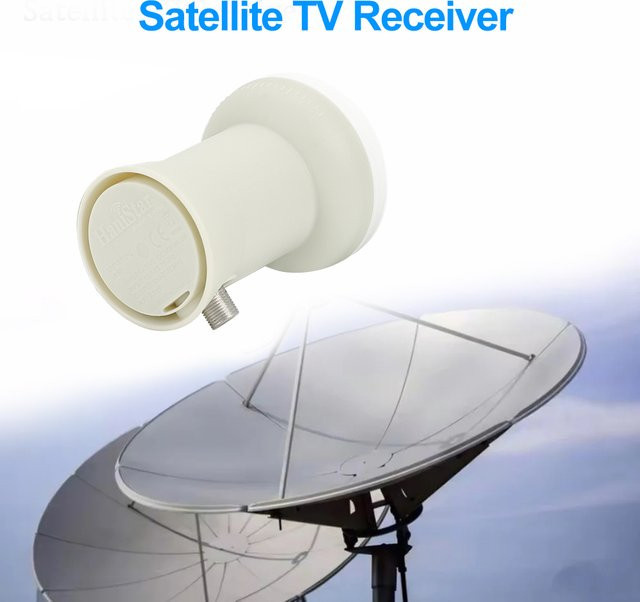 Kebidumei 4K Ultra HD Universal Linear Converter Digitaler KU-BAND Single LNB Satelliten-TV-Empfänger in Weiß - Bild 1