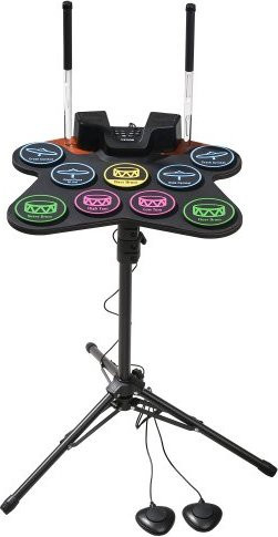 VEVOR Electric Drum Set Roll-up Drum Practice Pad mit Licht und Sound ab 5 Jahren - Bild 1