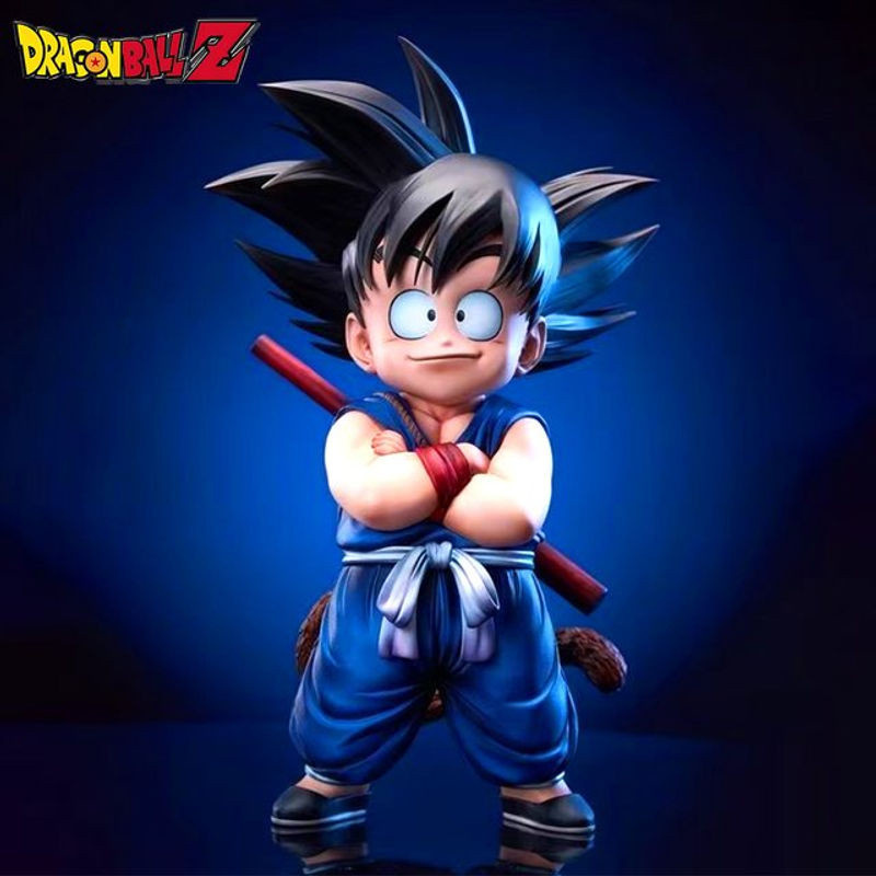 Bandai Dragon Ball Anime Figur Kindheit Goku Actionfigur aus Kunststoff in Blau, Höhe: 14 cm - Bild 1