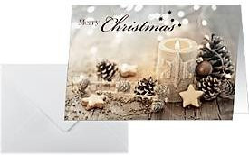 Sigel Weihnachtskarten-Set Christmas Candle in A6, 50 Karten und 25 Umschläge, Multicolor - Bild 1