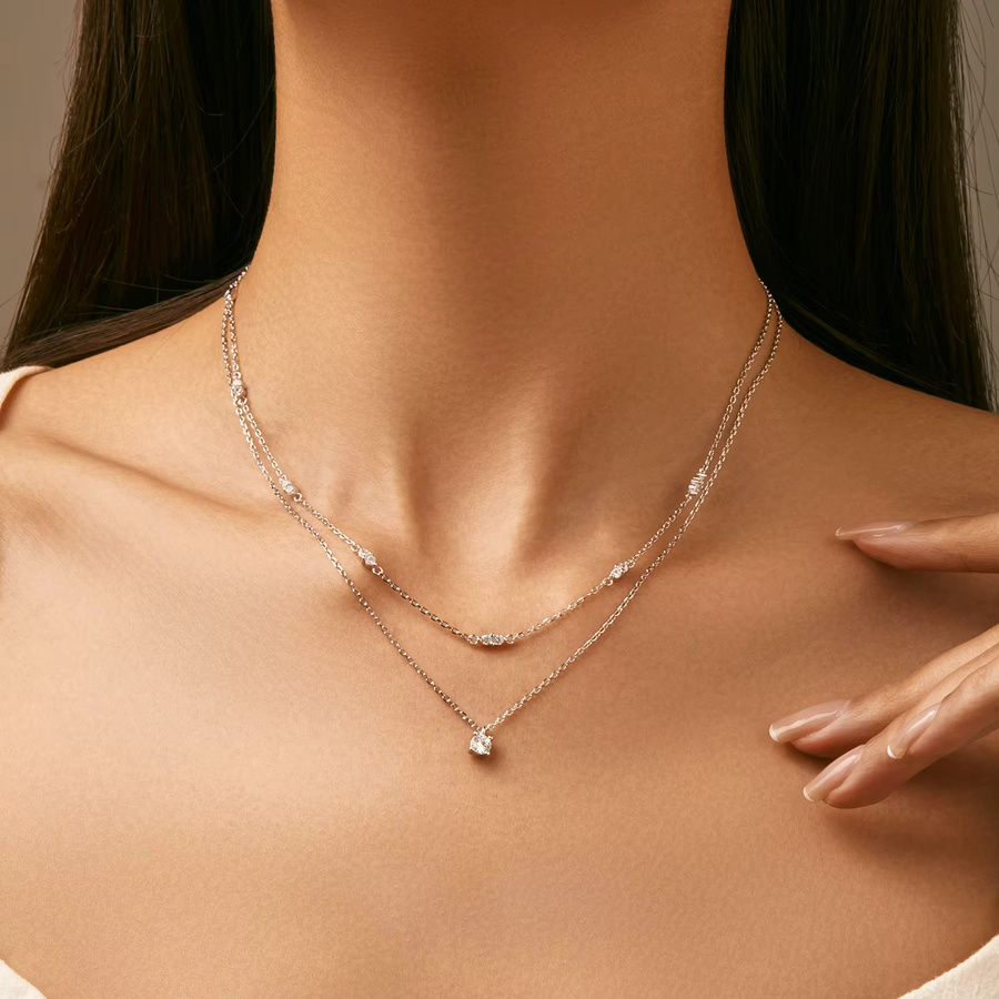 MODIAN Halskette mit Anhänger, 925 Silber, Moissanit, Damen - Bild 2