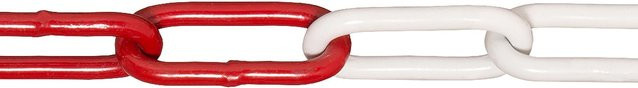 Conacord Schweißkette Form C aus Stahl, rot-weiß beschichtet, Durchmesser: 6 mm, Breite: 42 mm - Bild 1