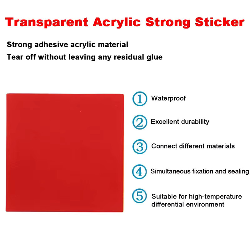 10 Stück transparentes doppelseitiges Acryl-Klebeband, wasserdicht und rückstandsfrei selbstklebend - Bild 4