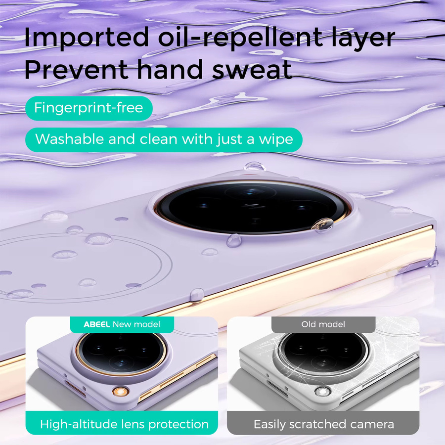 Magnetische Flüssigsilikon-Handyhülle für OPPO Find N6 5G mit MagSafe Wireless Charging Unterstützung, Soft TPU Cover in Blau und Lila - Bild 3