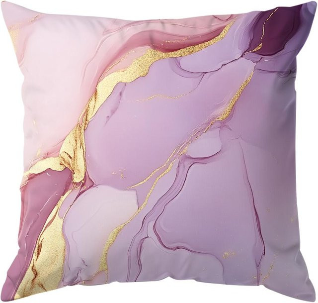 JMG Clothing Kissenbezug im Bohème-Stil aus Polyester, Rosa und Lila, B/H: 45 x 45 cm - Bild 1