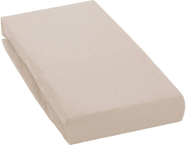 Oh Cosy Spannbetttuch Jersey in Sand und Beige, B/T: 180 x 200 cm - Bild 1