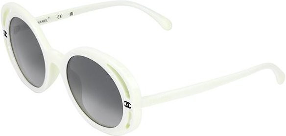 CHANEL Sonnenbrille Damen, Vollrand, Acetat, Beige schwarz, rund - Bild 1