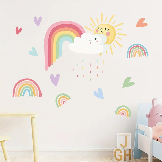 BRUP Regenbogen Wandaufkleber aus PVC in Multicolor für die Dekoration deines Kinderzimmers oder Schlafzimmers - Bild 1