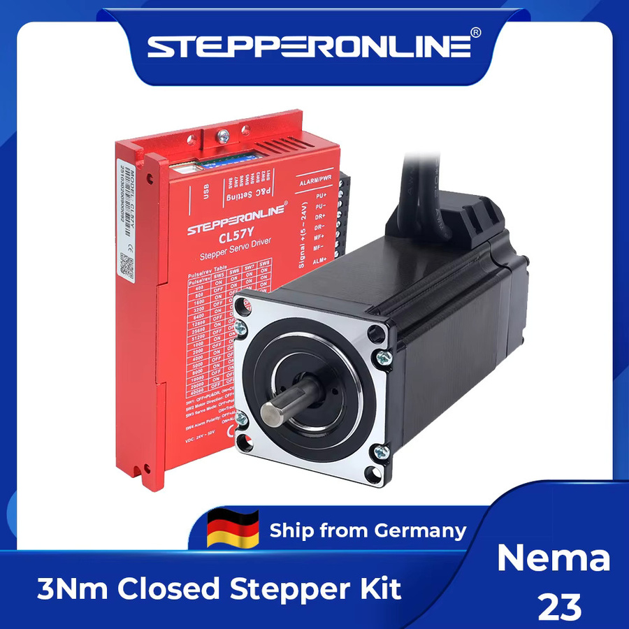 STEPPERONLINE Nema 23 Closed-Loop Schrittmotor-Kit mit 3Nm Drehmoment, Encoder und CL57Y Servo-Treiber für CNC-Anwendungen - Bild 2