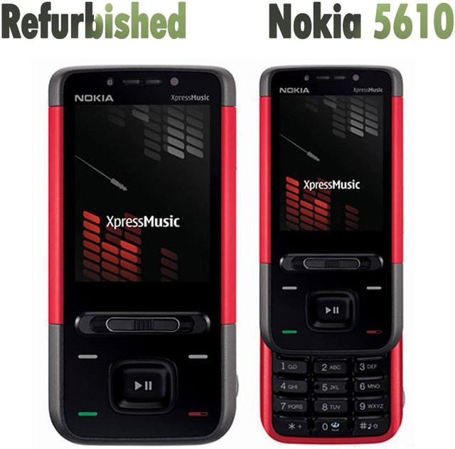 Generalüberholtes Nokia 5610 XpressMusic 3G Mobiltelefon in Rot, entsperrt - Bild 1