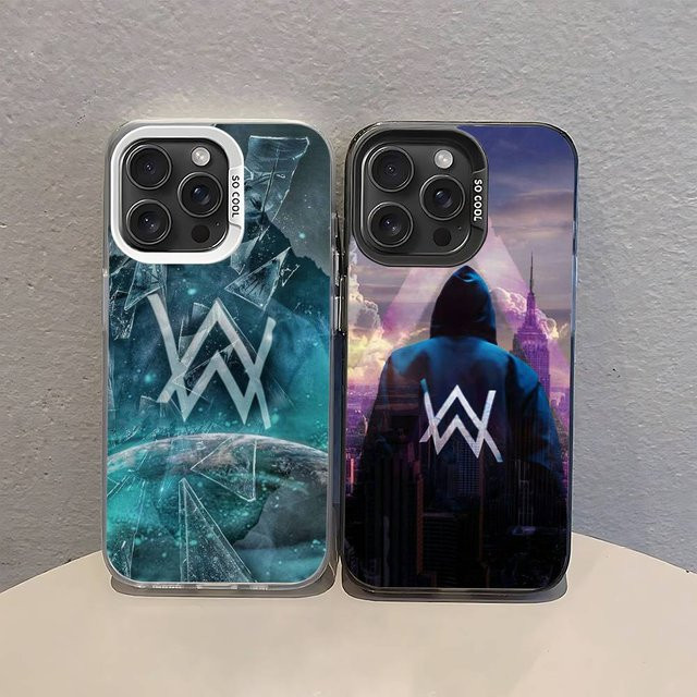 Stoßfeste Alan Walker DJ Handyhülle für Apple iPhone in Schwarz und Weiß - Bild 1