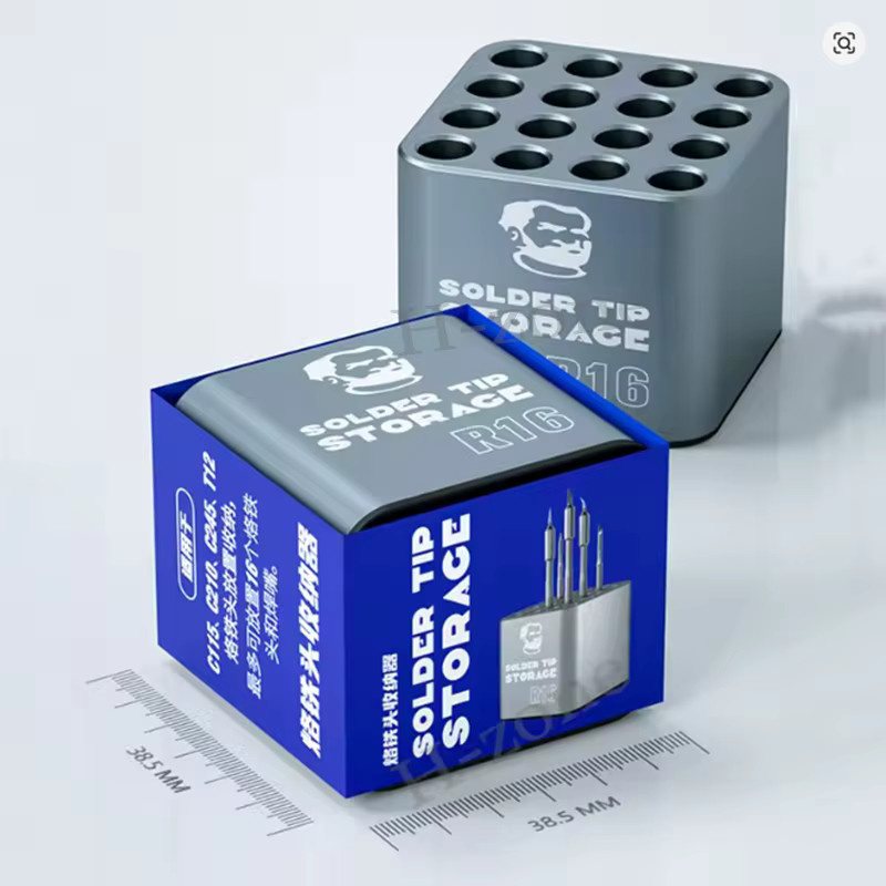 MECHANIC R16 Lötspitzen-Aufbewahrungsbox mit 16 Löchern für C115 C210 C245 T12 Heizkerne und Handy-Reparaturwerkzeug - Bild 2