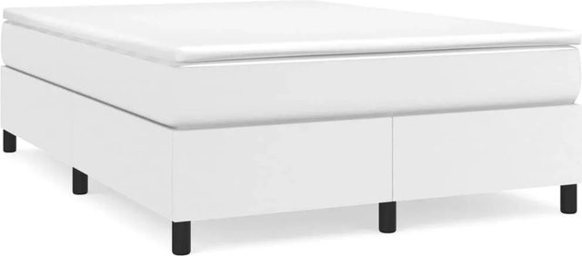 vidaXL Boxspringbett in Weiß aus Kunstleder mit B/T: 140 x 200 cm - Bild 1