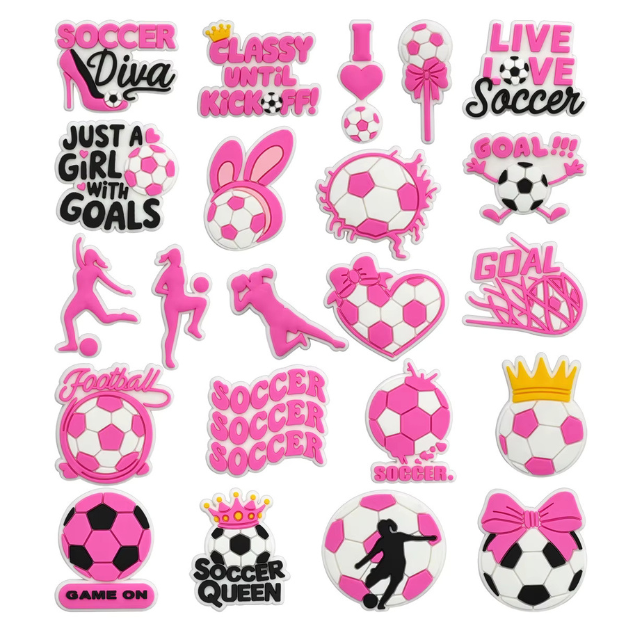 12-teiliges Fußball-Schuh-Charms-Set, PVC, Kinder - Bild 2