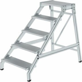 MUNK Aluminium-Montagetritt starr mit 5 Stufen in Silber - Bild 1