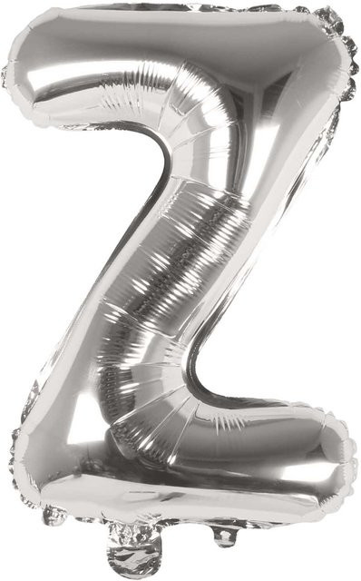 Rico Design Folienballon Buchstabe Z in Silber, Höhe: 36 cm - Bild 2