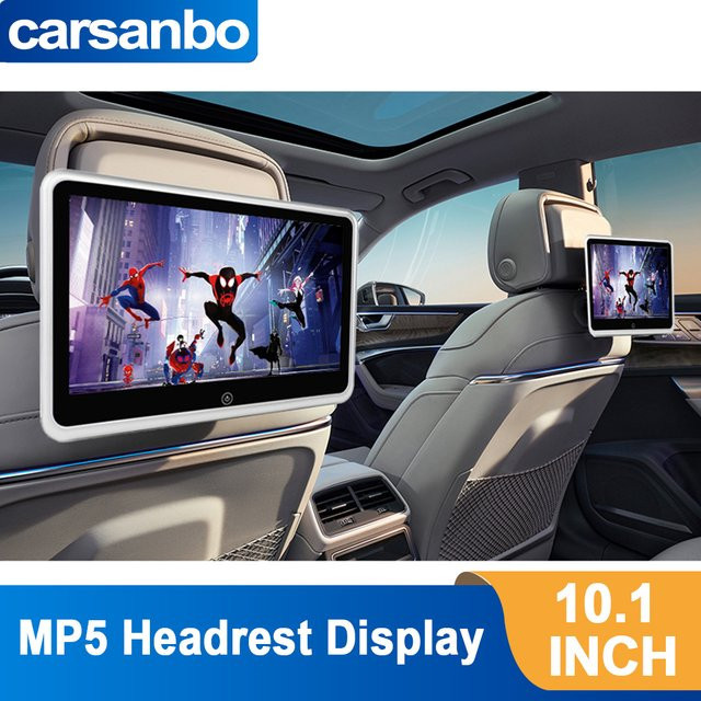 Carsanbo 10,1 Zoll Touchscreen Kopfstütze Monitor mit 1080P MP5 Multimedia Auto Radio und Bildschirm Projektion für Apple und Android - Bild 1