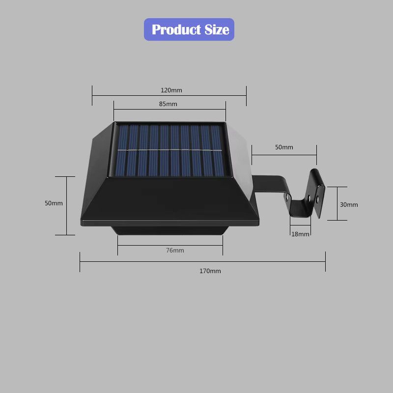 DOUWENXI Solar-Gartenleuchte mit integriertem LED für Außenbereich und Zäune, wasserdichte Dekoleuchte für Terrasse und Landhaus - Bild 5