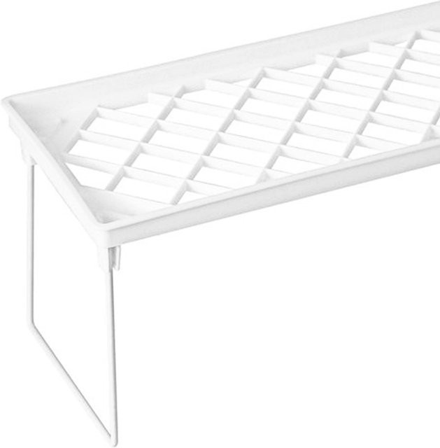 KaiSai Multifunktionales Küchenaufbewahrungsregal, Stapelbares und Faltbares Arbeitsplattenregal aus Metall und ABS, Größe S - Bild 1