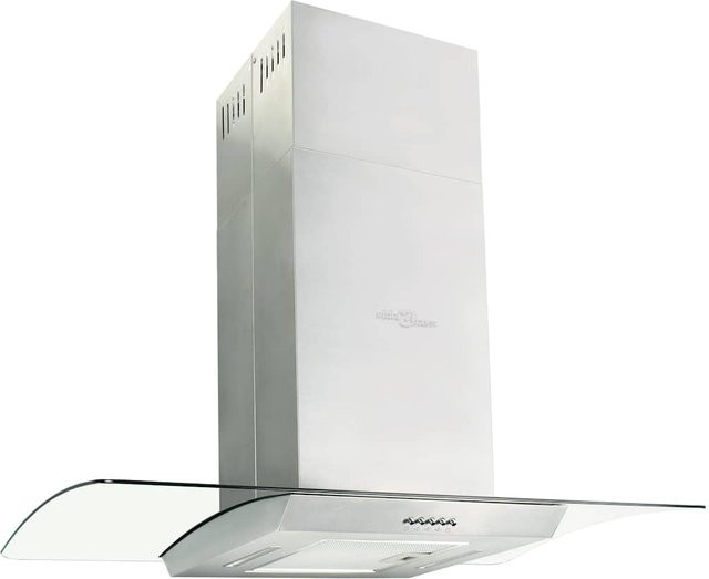 Inselhaube VD Home Furnishing aus Edelstahl in Silber mit LED-Display und 756 m³/h Leistung, Breite: 90 cm - Bild 1