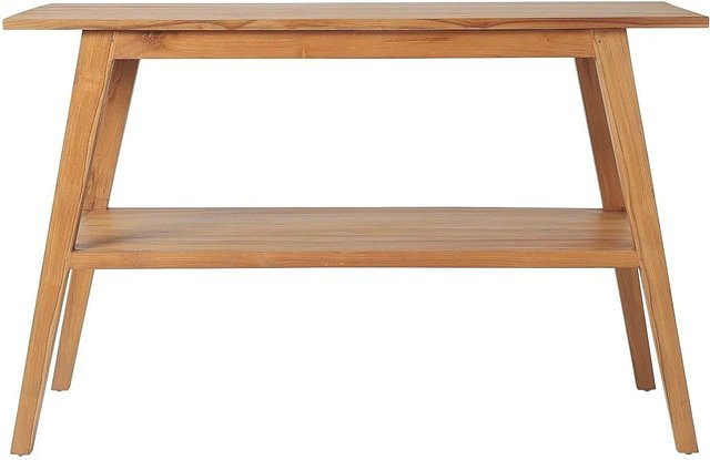 Waschbeckenunterschrank Bobotsari von Vente-unique aus Teakholz in Naturfarben Hell, Breite: 120 cm - Bild 1