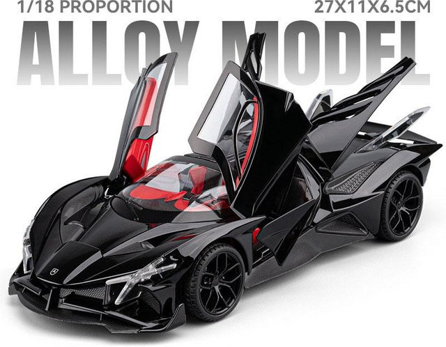Linyi toy car Hellcat Apollo Evo, Spielzeug Auto Modell, 1:18, mit Licht und Sound, ab 14 Jahren - Bild 1