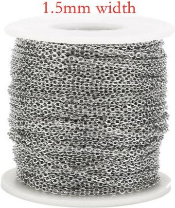 Halskette Rolo Gliederkette, Edelstahl, Goldton, 50 m, Unisex - Bild 1