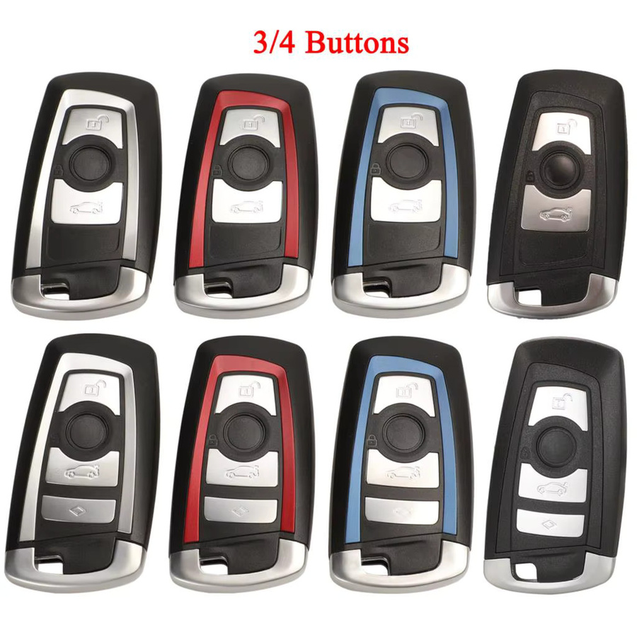 Jingyuqin Smart Remote Key Shell für BMW 3 5 7 Serie X5 X6 F20 F22 F30 CAS4 FEM, Schwarz - Bild 4