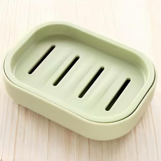 Japanische doppelschichtige Seifenschale von Yiran Furniture mit Abtropffunktion für Badezimmer und Küche in Weiß, Blau oder Grün - Bild 1