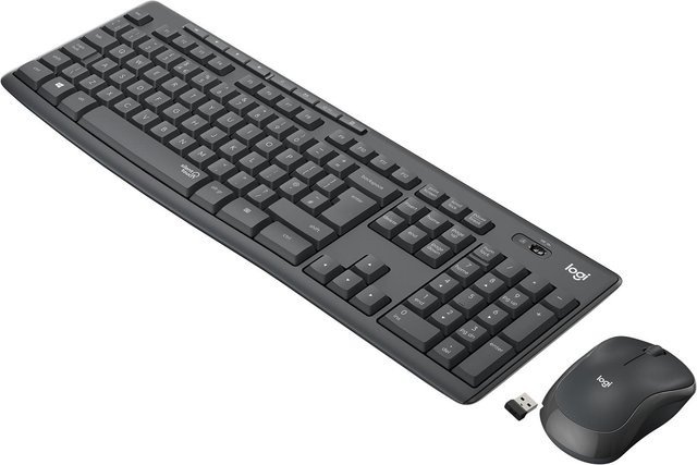Logitech MK295 Silent Wireless Tastatur und Maus Set, QWERTZ Deutsch, Graphite/Schwarz - Bild 3
