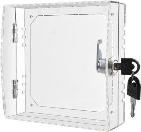 Transparente Thermostat-Schließfachabdeckung aus Kunststoff mit Schlüssel zur Wandmontage - Bild 1