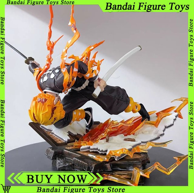 Bandai Dämon Slayer Agatsuma Zenitsu Honoikazuchi Serie, Action Figur, Leuchtende Statue, 28cm - Bild 1