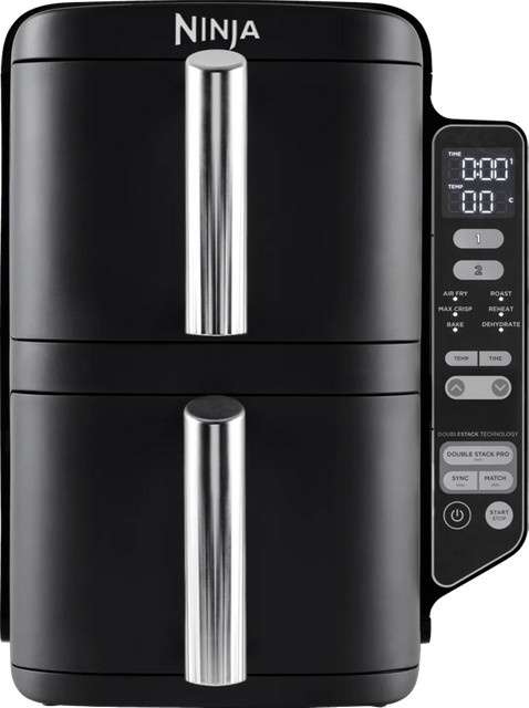 Ninja SL300EU Double Stack 2-Ebenen Doppel-Heißluftfritteuse in Schwarz - Bild 1