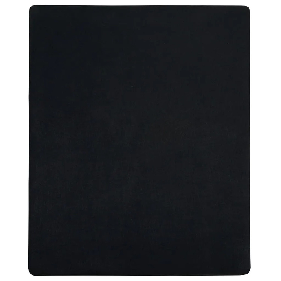 vidaXL Spannbettlaken aus Jersey Baumwolle Schwarz B: 90 cm, T: 200 cm - Bild 2