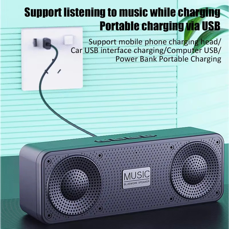 HACHANLUN S18 Bluetooth Wireless Smart Lautsprecher mit Subwoofer für Handy und Computer in Schwarz oder Rot - Bild 4