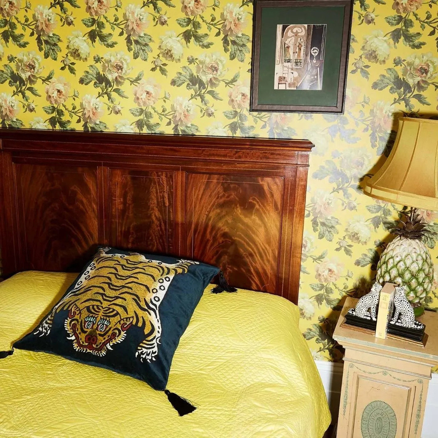 House of Hackney Tapete Peoneden in Gelb mit floralem Vintage-Design und botanischem Muster, Vlies-Tapete, Matt - Bild 1