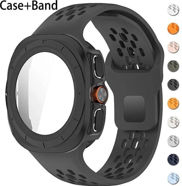 FancyWrist Uhrenarmband Silikon, Schwarz, Unisex, für Samsung Galaxy Watch Ultra 47mm - Bild 1
