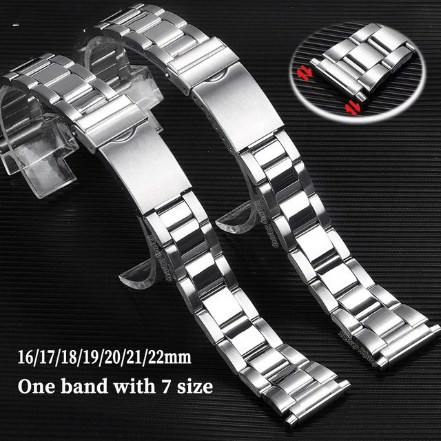 HQstrap Uhrenarmband Edelstahl, Silber, Unisex - Bild 1