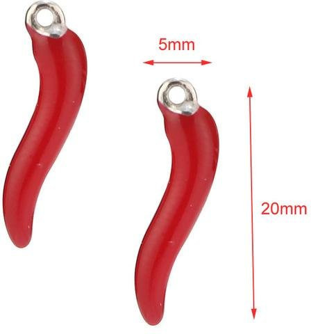 YULIN Charme Chili Italienisches Horn, Edelstahl, rot, Damen - Bild 1