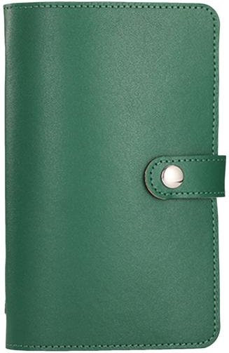 Eleanoss Bargeldsparbuch in Grün mit 50 transparenten Einstecktaschen als Organizer für Geld, Karten und Fotos - Bild 1