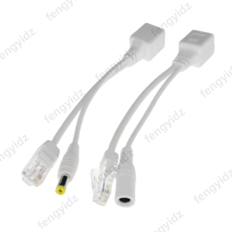 Fengyidz Passives POE-Splitter und RJ45-Injektor-Stromversorgungsmodul für IP-Kameras, 12–48 V, Weiß - Bild 1