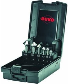 RUKO Kegel- und Entgratsenker-Satz ULTIMATECUT DIN 335 Form C 90 Grad aus HSS-Cobalt in einer ABS-Kunststoffkassette, 6-teilig, Multicolor - Bild 1