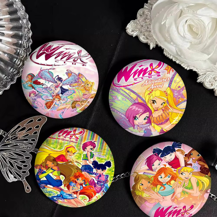 Broschen Cartoon W-Winx Cute Club Runde Anstecknadeln - Bild 3