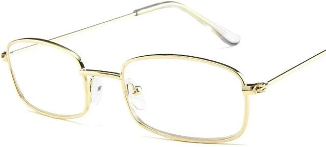 Yiran bag Sonnenbrille, Unisex, Rechteckig, Metall, Gold, Vollrand - Bild 1