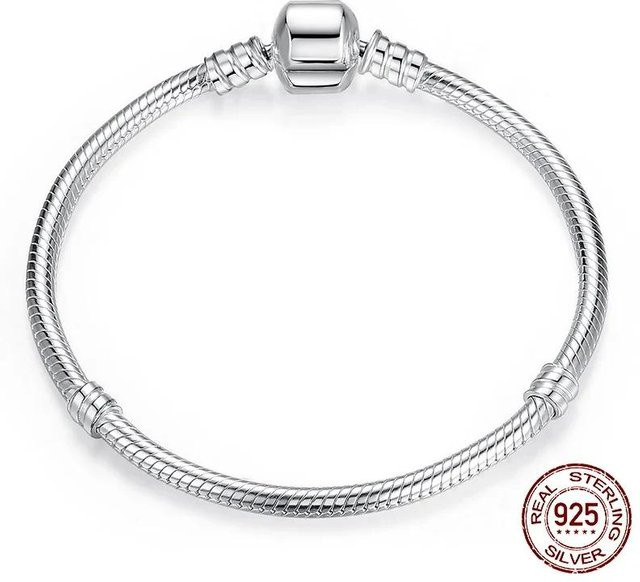 Armband 925 Silber, Schlangenkette, Damen, 23 cm - Bild 1