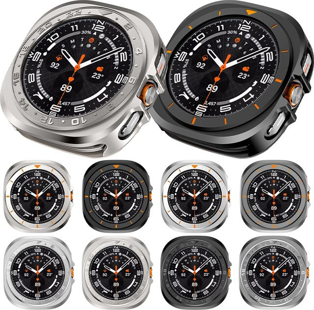 CAOWTAN Metallgehäuse für Samsung Galaxy Watch Ultra 47 mm, Edelstahl - Bild 1